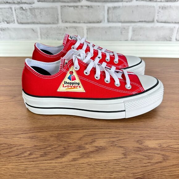 ❤️Converse Chuck Taylor All Star Lift Platform Low  Sz 5 Men's Shoes Red A14905C - Picture 1 of 10